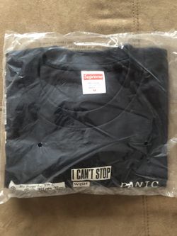 BRAND NEW SUPREME NAVY CUTOUTS TEE T SHIRT MEDIUM IN BAG ORIGINAL PACKAGING NEVER OPENED NEVER WORN