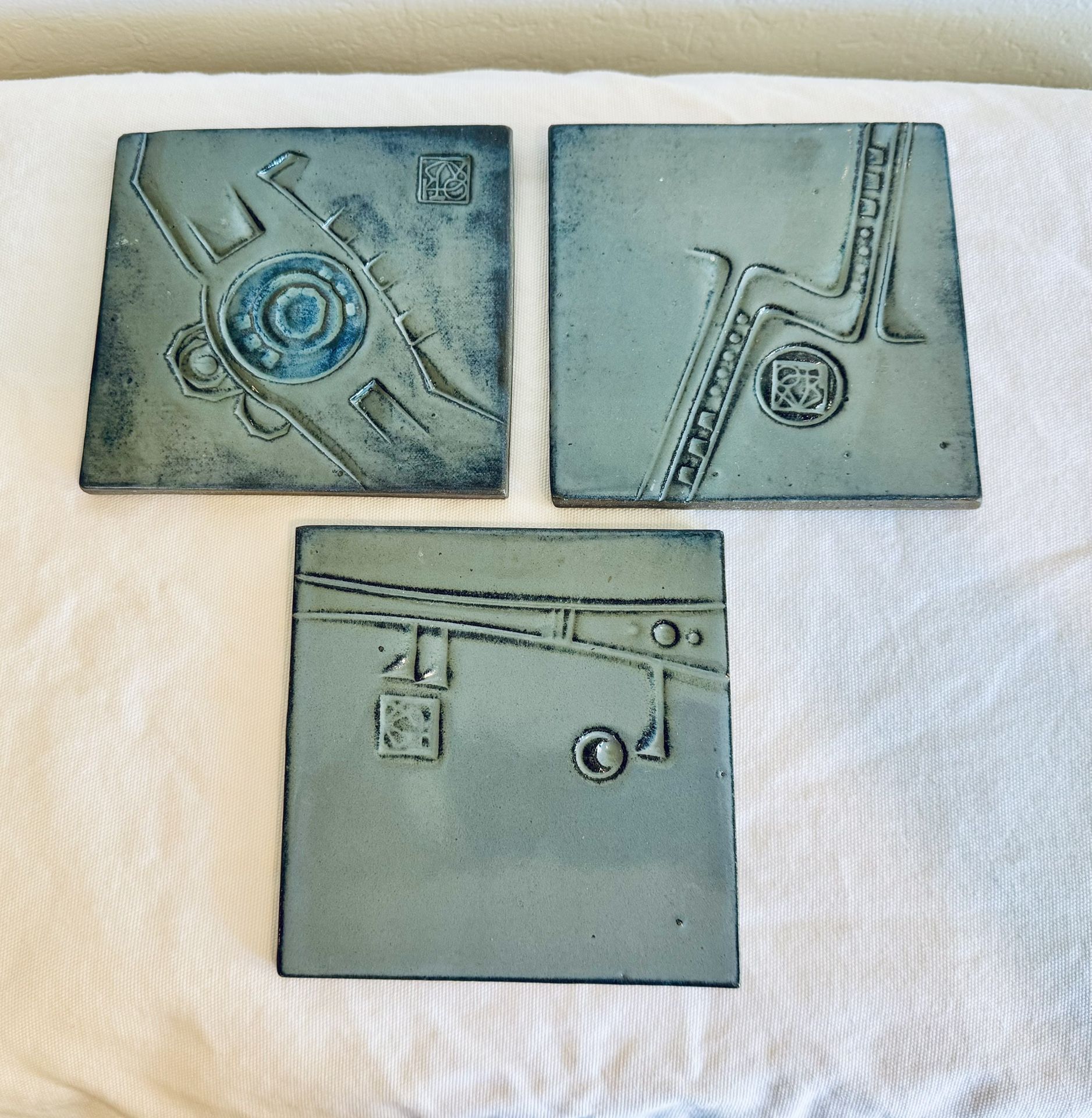 Vintage Paolo Soleri ceramic tiles - 3