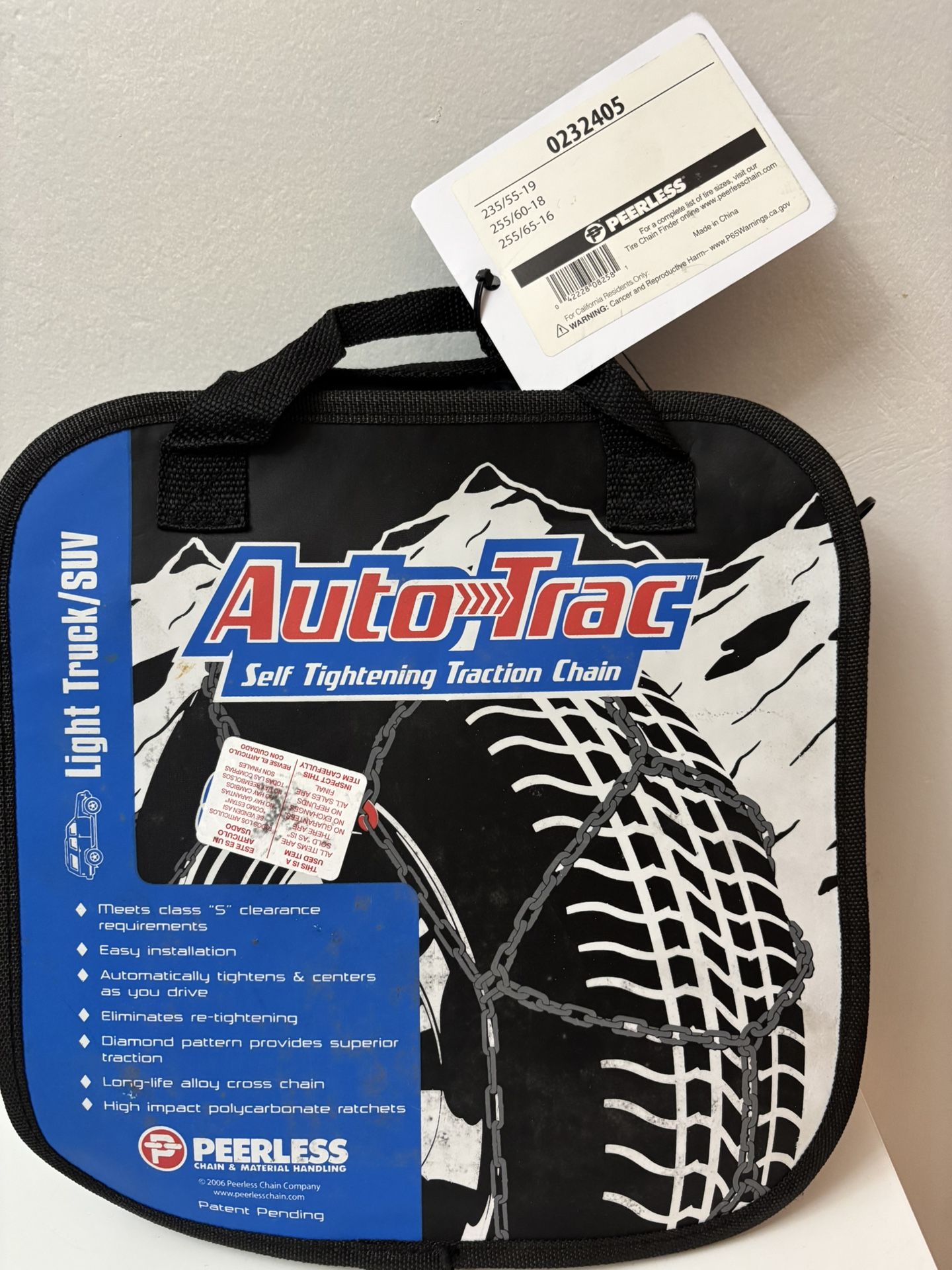 Peerless 0232405 Auto-Trac Light Truck/SUV Tire Traction Chain