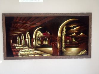 Vintage velvet painting. Very big.