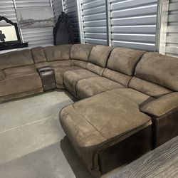 Brown sectional