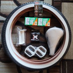 NEW Bicycle Bmx Parts Bundle 24" White