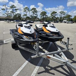 Two 2013 seadoo 215 gtr jet ski's