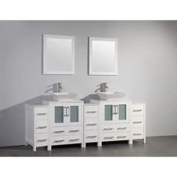  Vanity Art 84 inch  Dubble Sink  Bathroom Cabinet.