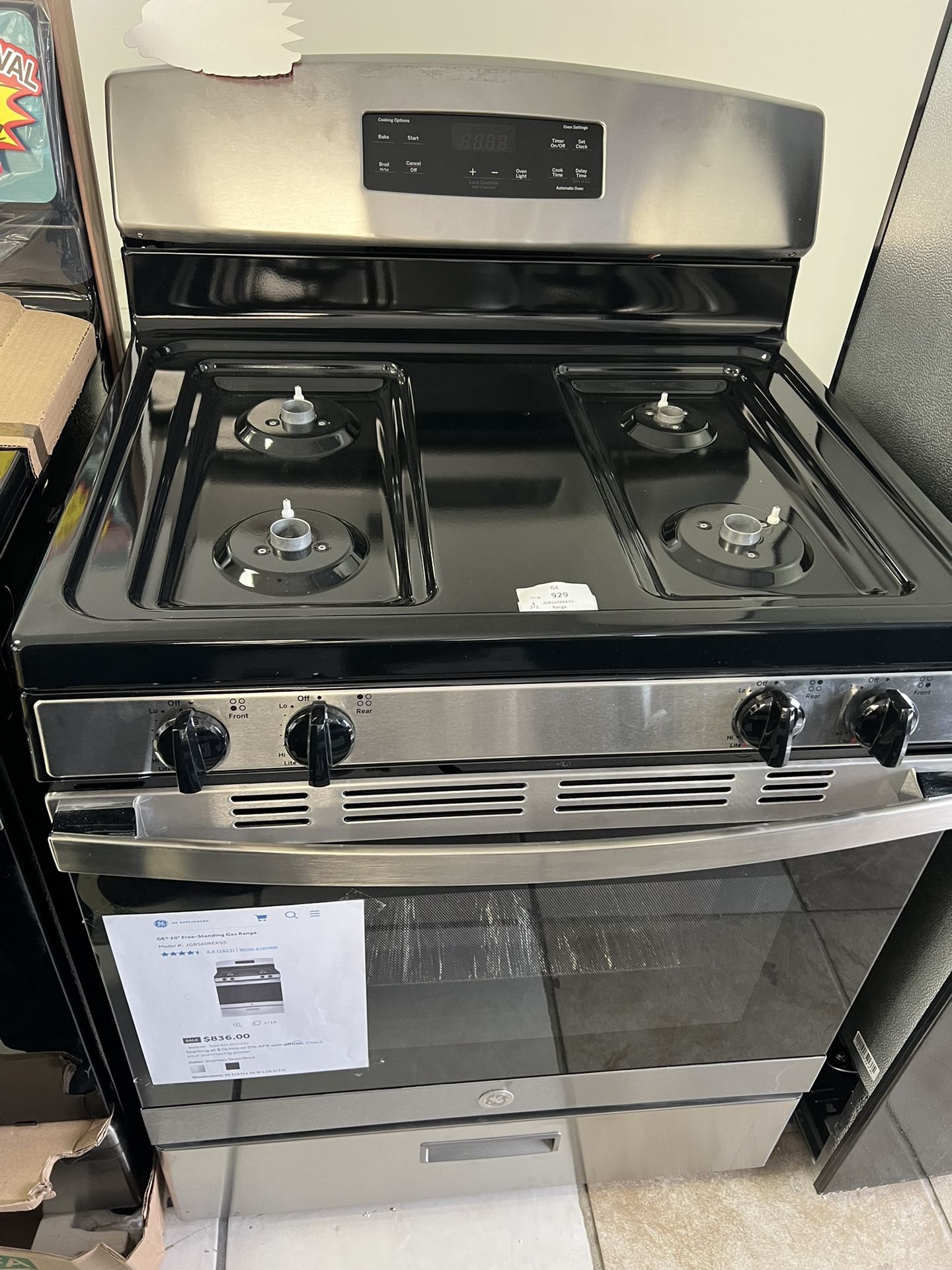 GE gas range