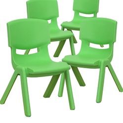 6 pack Flash Furniture Green Plastic Stackable School Chair with 10.5'' Seat Height
6 chairs