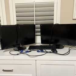 Bundle - Monitors, Keyboard, Mouse + Cables