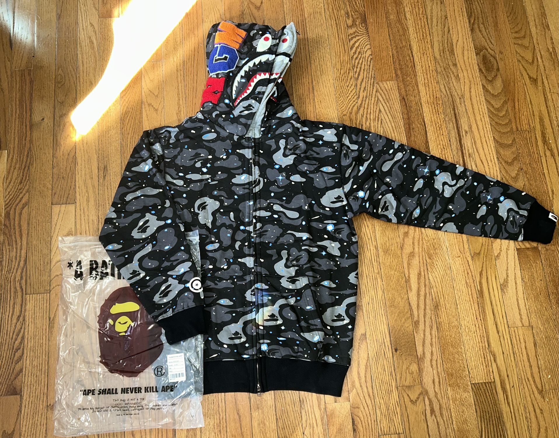 Black Bape Hoodie Brand New Size Large