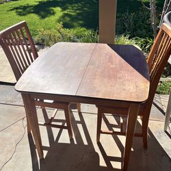 Wood table and chairs