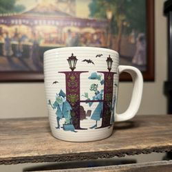 *NEW Disney Parks ABC Collection Letter "H" Haunted Mansion Ceramic Coffee Mug