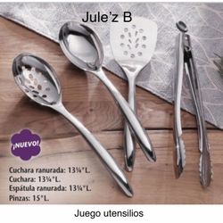 Princess House  Juego De 4 Utensilios Para Servir Nuevos En Su Caja 