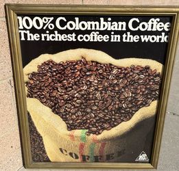 vintage advertisement for 100% Colombian Coffee, representing one of the most