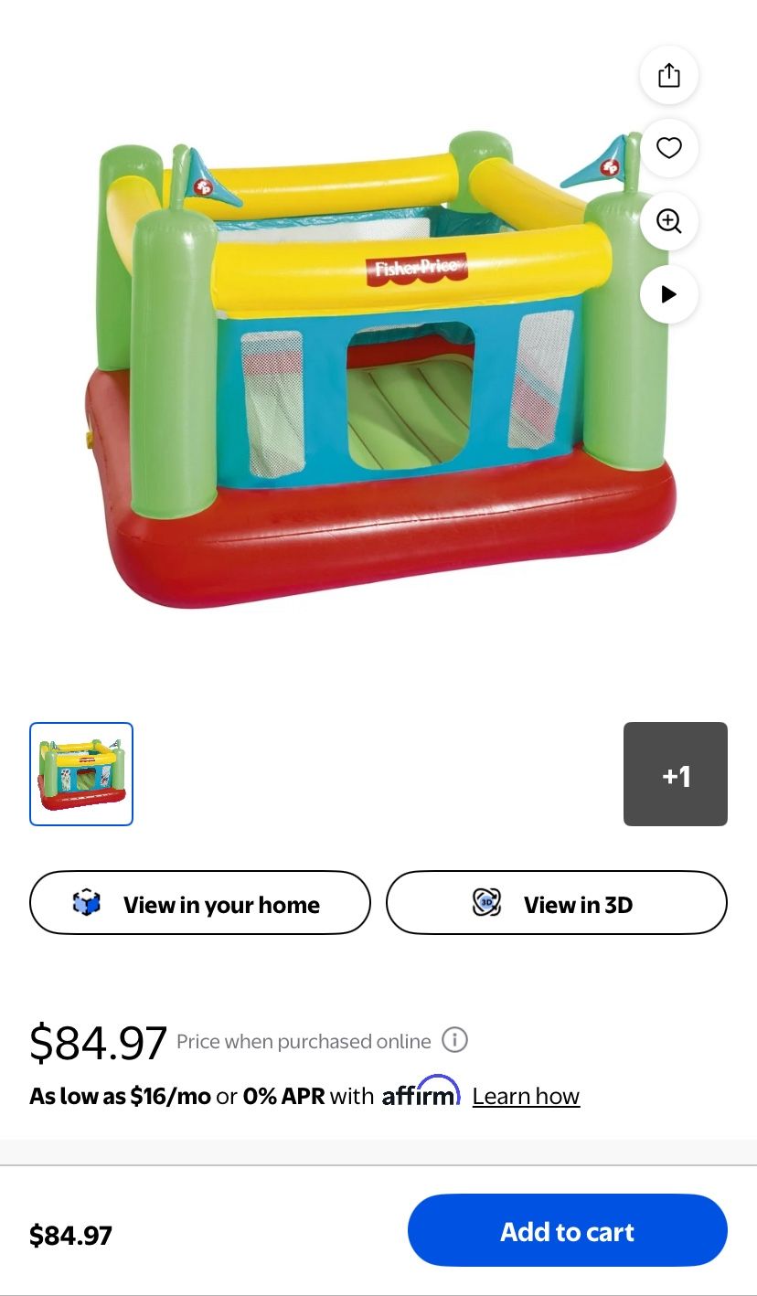 Toddler Fisher Price Indoor Jumping House