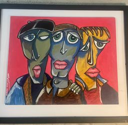 Original Artwork Painting Acrylic on Canvas Framed