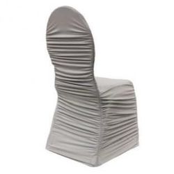 Light grey Ruched Spandex Chair Cover