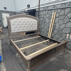 Upholstered King Bed Frame