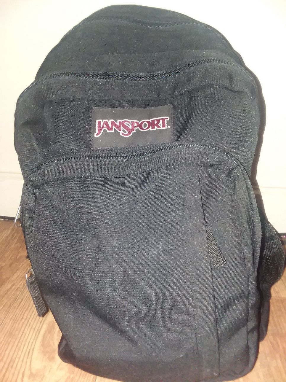 Large Jansport 3 section black backpack (expands 3 lrg sections)
