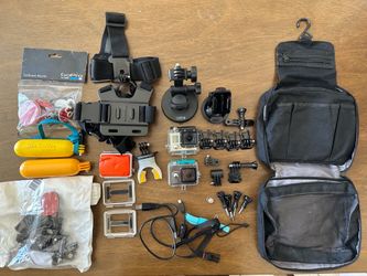 GoPro Hero 3 + Yi Action Camera Bundle w/ Tons of Accessories