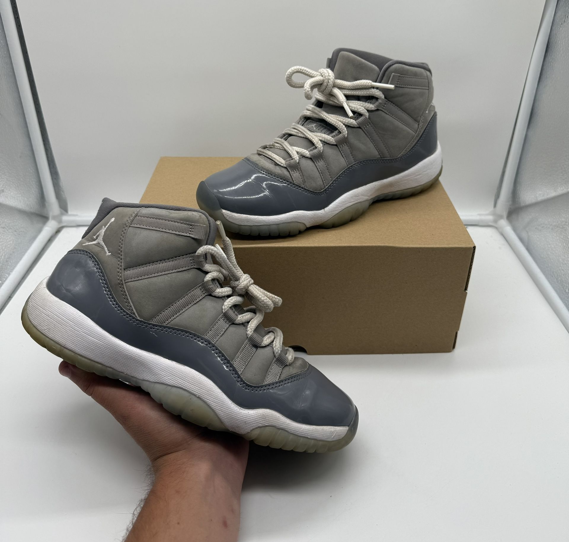 Clean Jordan 11 Cool Grey Size 7Y!