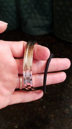 Scrunchie Holder Gold tone Bracelet