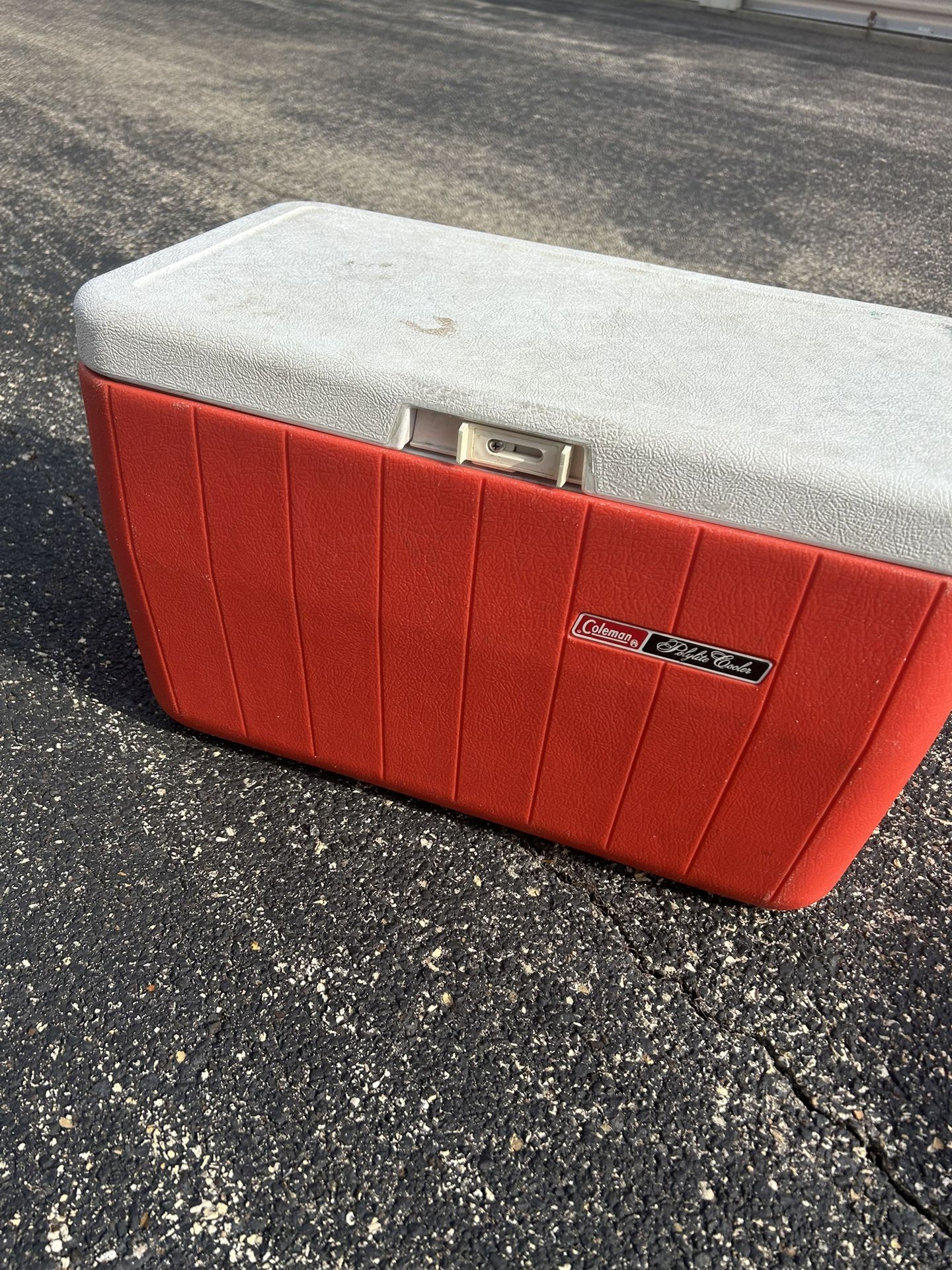 Coleman Poly Lite cooler orange & white camping parties sporting events