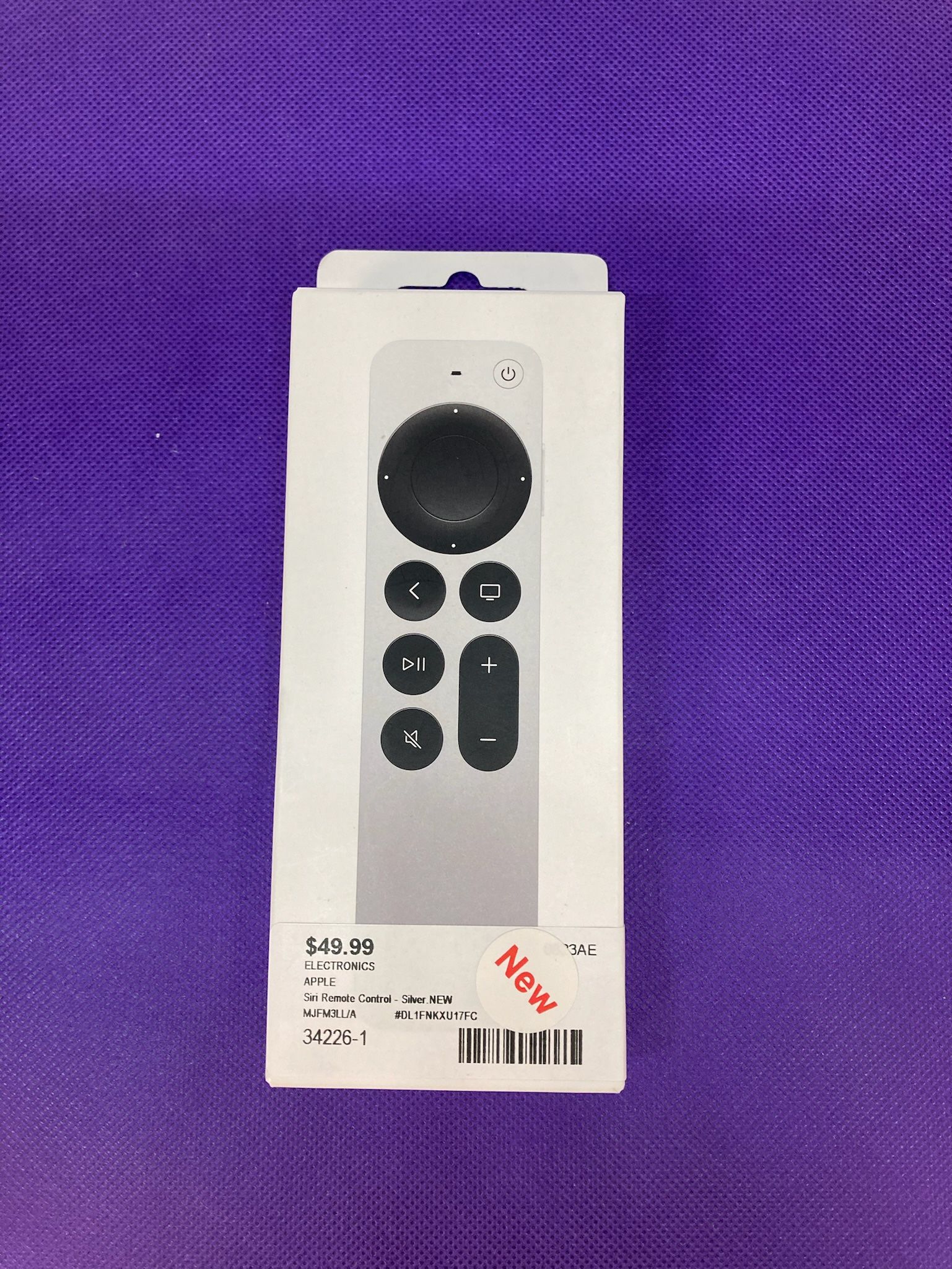 Apple MJFM3LL/A Siri Remote Control - Silver