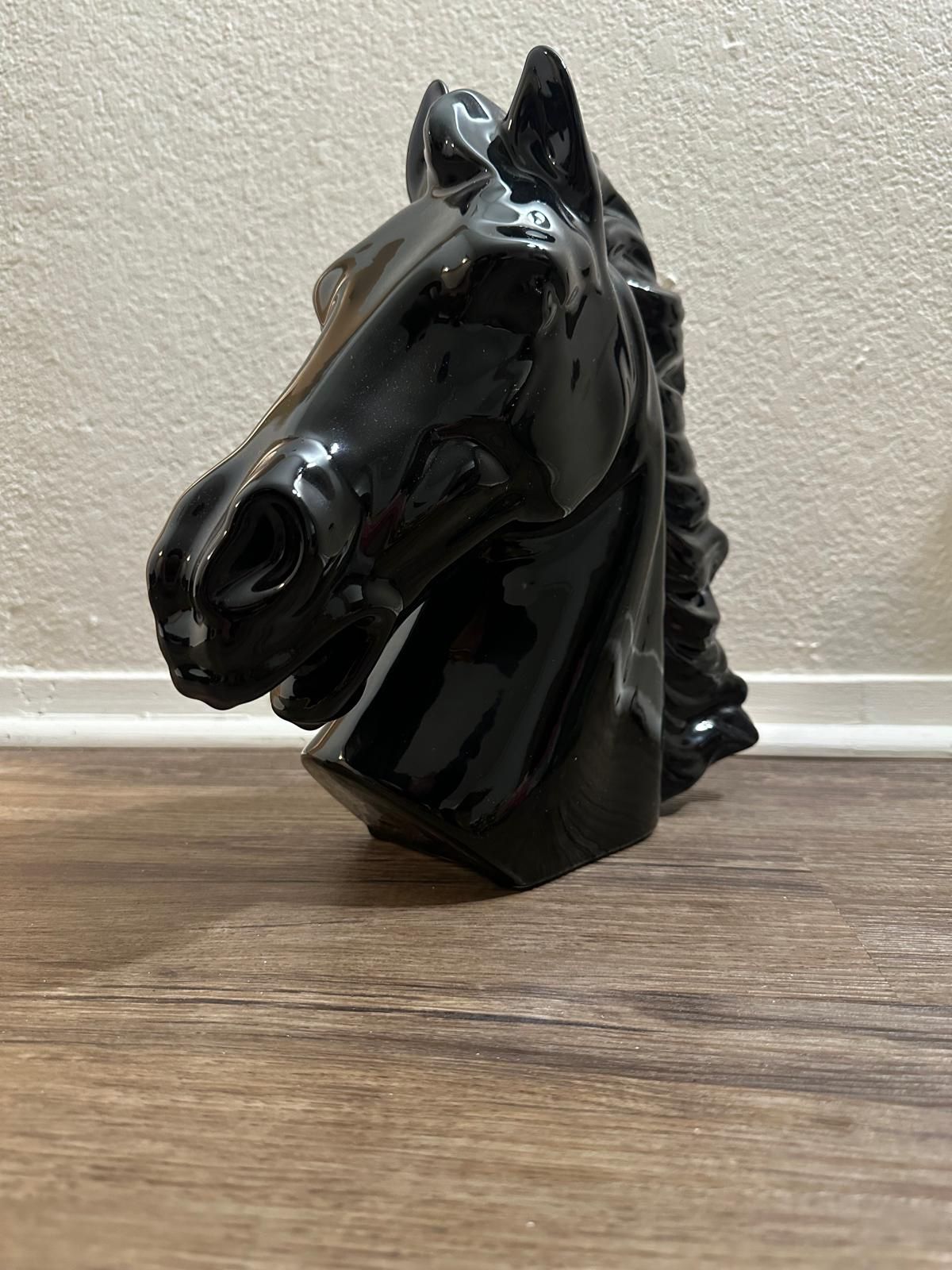 Vintage Horse Head Ceramic Sculpture 