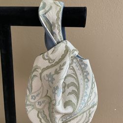 Blue/Willow Paisley Floral Wristlet 