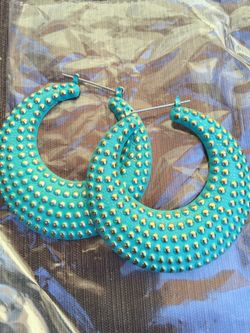 Teal blue earrings