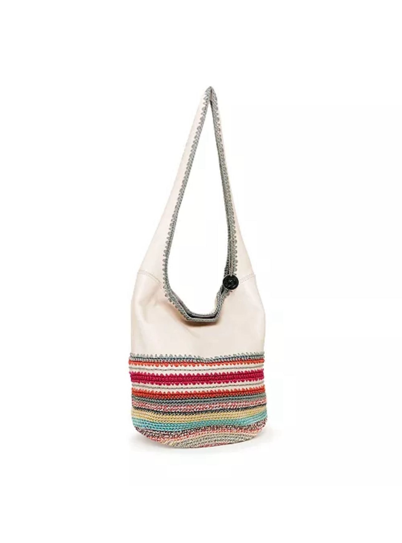 The Sak Limited Edition Crochet Seminyak Beige Medium Hobo leather Bag