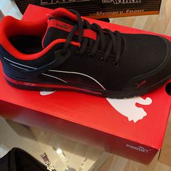 Steel toe, puma, tennis shoes