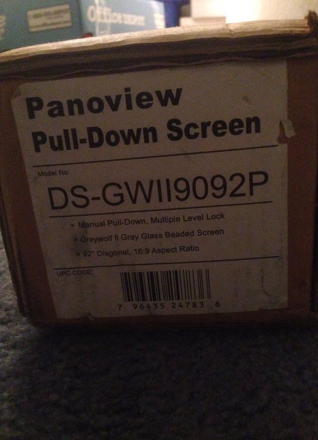 Panoview gray wolf I I professional movie screen