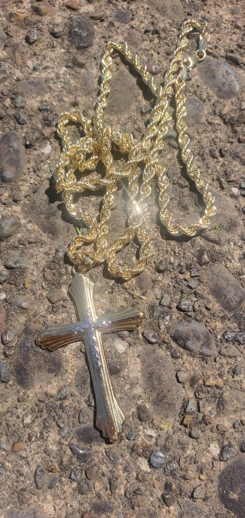 Large 10k Gold Necklace