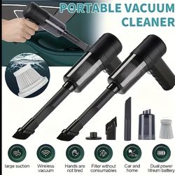 Portable Cordless Handheld Vacuum Cleaner 120W 6000Pa Washable Filter USB Black