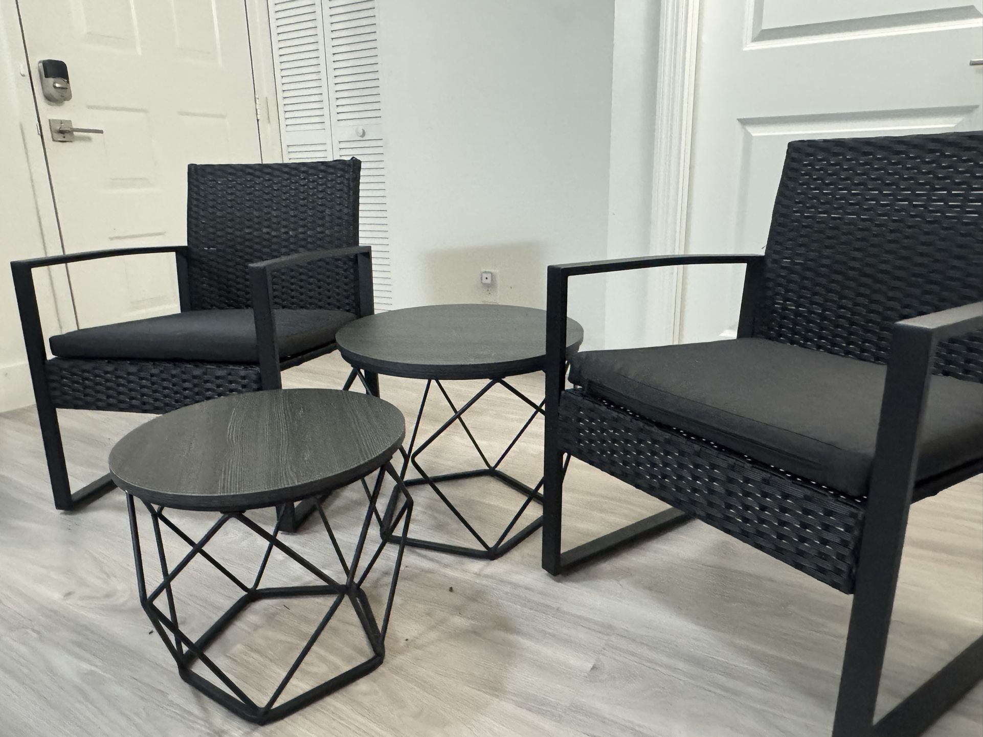 Beautiful Black Patio Set