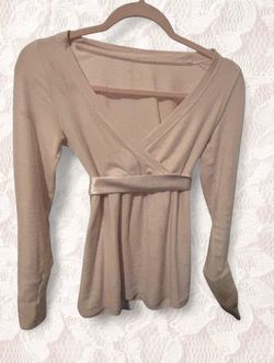 Small Hollister Co. Pink long sleeve top w/ tie waist