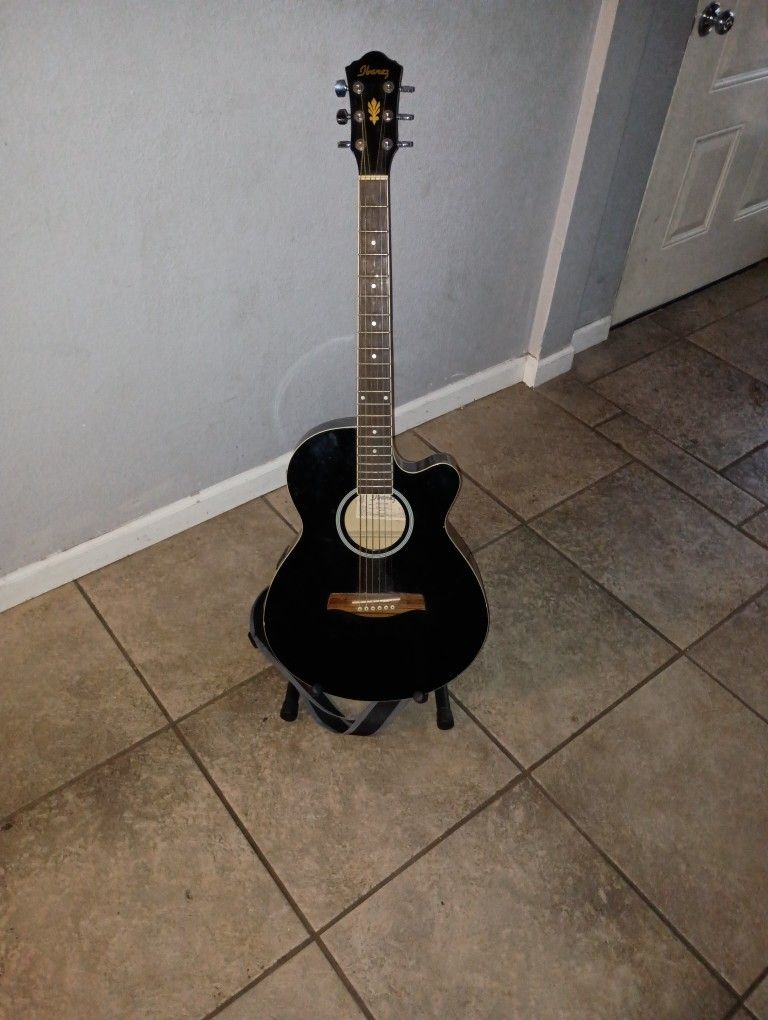 Black Ibanez Acoustic Guitar
