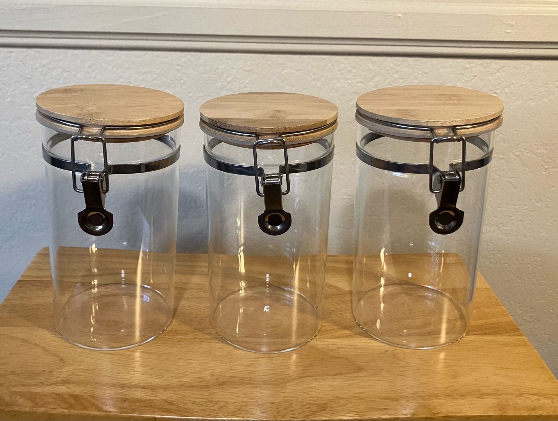 Glass Jar with Wooden Lid
