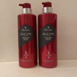 Old Spice Bald Care System Daily Exfoliating Scalp Wash with Aloe Bundle Set