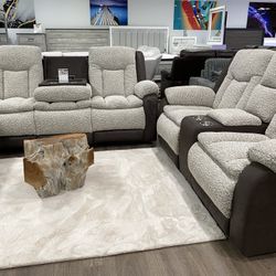 Just 1499? 😱 Only Five Sets Left! Reclining Sofa And Loveseat