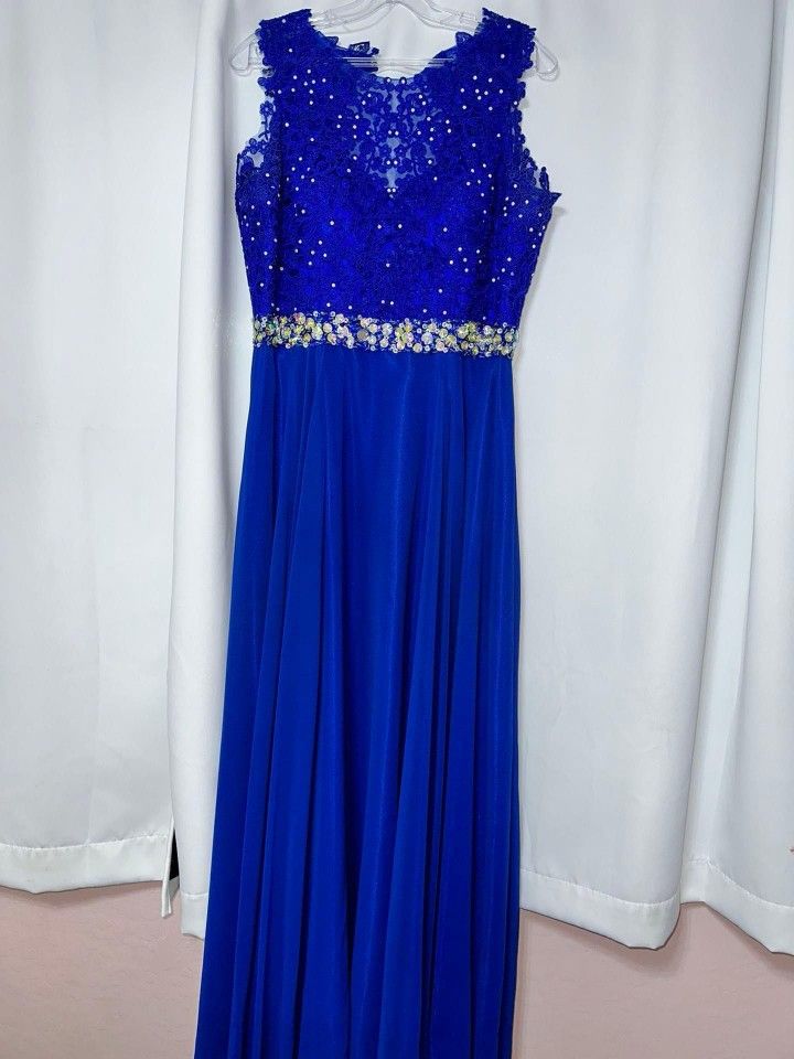 Royal Blue Dress Prom Party Formal Gown Nigth 