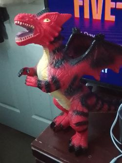 Red Dragon Rubber Toy Figure