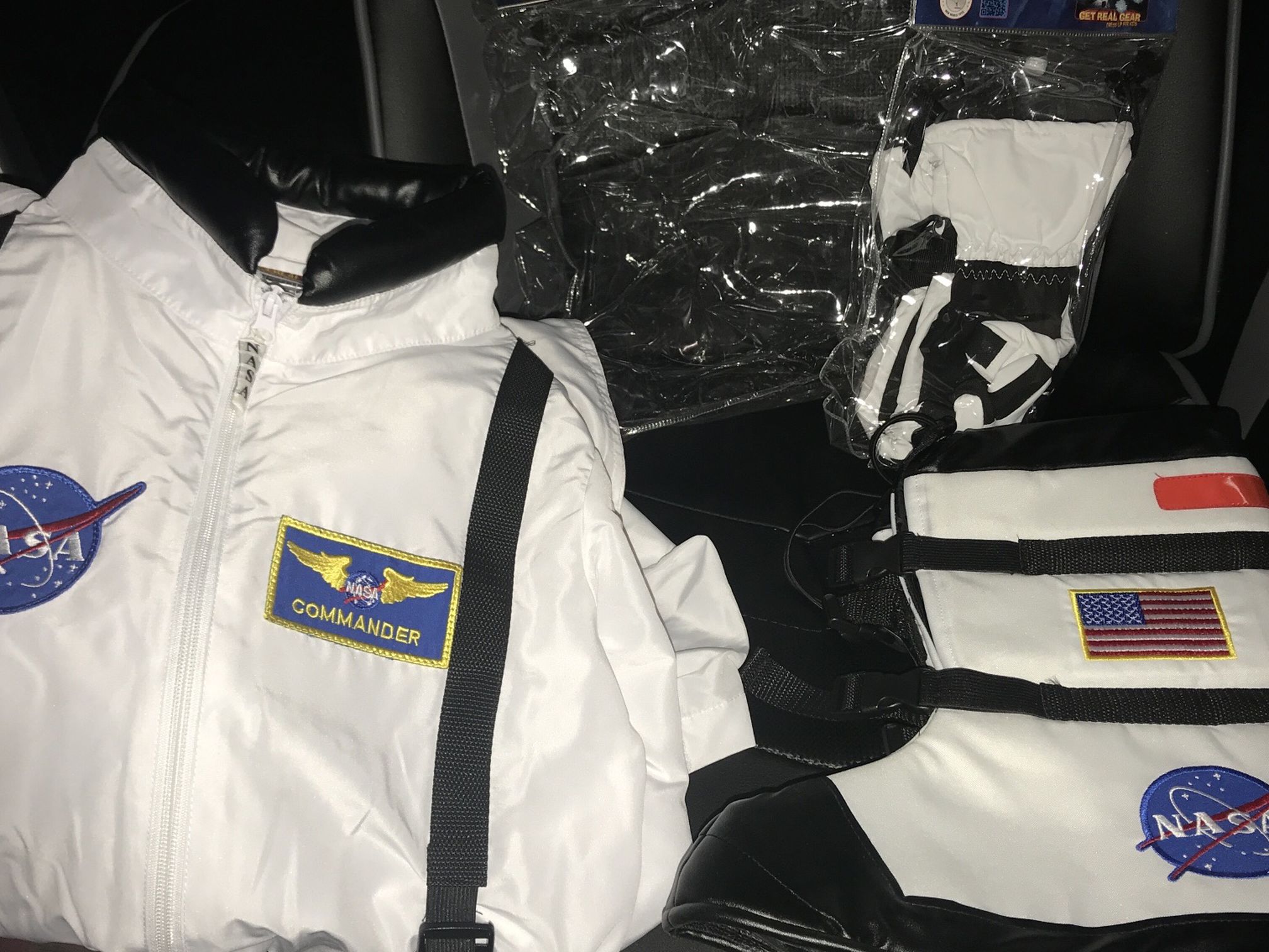 NASA Astronaut Costume In White USA Costume Space Shoe Gloves Helmet