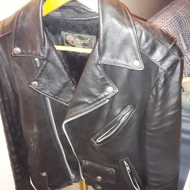 Reeds Sportswear Leather jacket with detachable fur lining