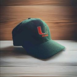 Miami Hurricanes UM Green Snapback Hat MINT Crisp Game Day