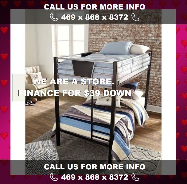 Black/Gray Bunk bed twin/twin Available