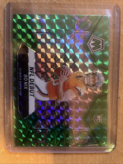 2024 Panini Mosaic - NFL Debut Bo Nix #271 Green Mosaic Prizm (RC)