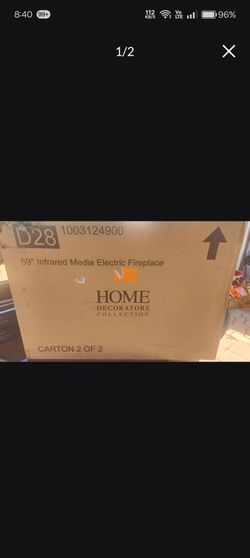Home Decorators Collection 59" Infrared Media Electric Fireplace Console - Open Box