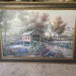 Kirklands Cedar Creek Collection Large painting