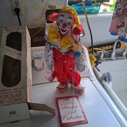  Two Porcelain 16"Clowns 